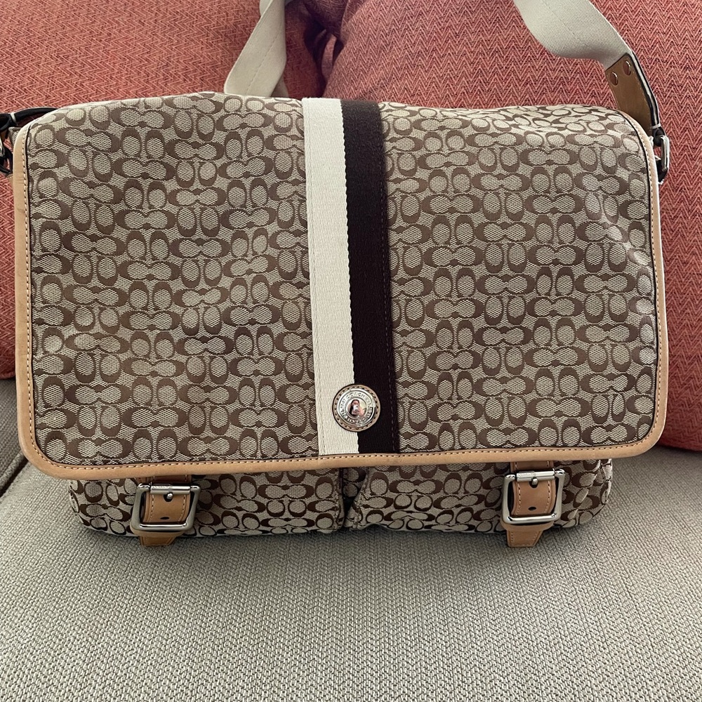 Coach Signature Messenger Bag - Excellent Used Condition